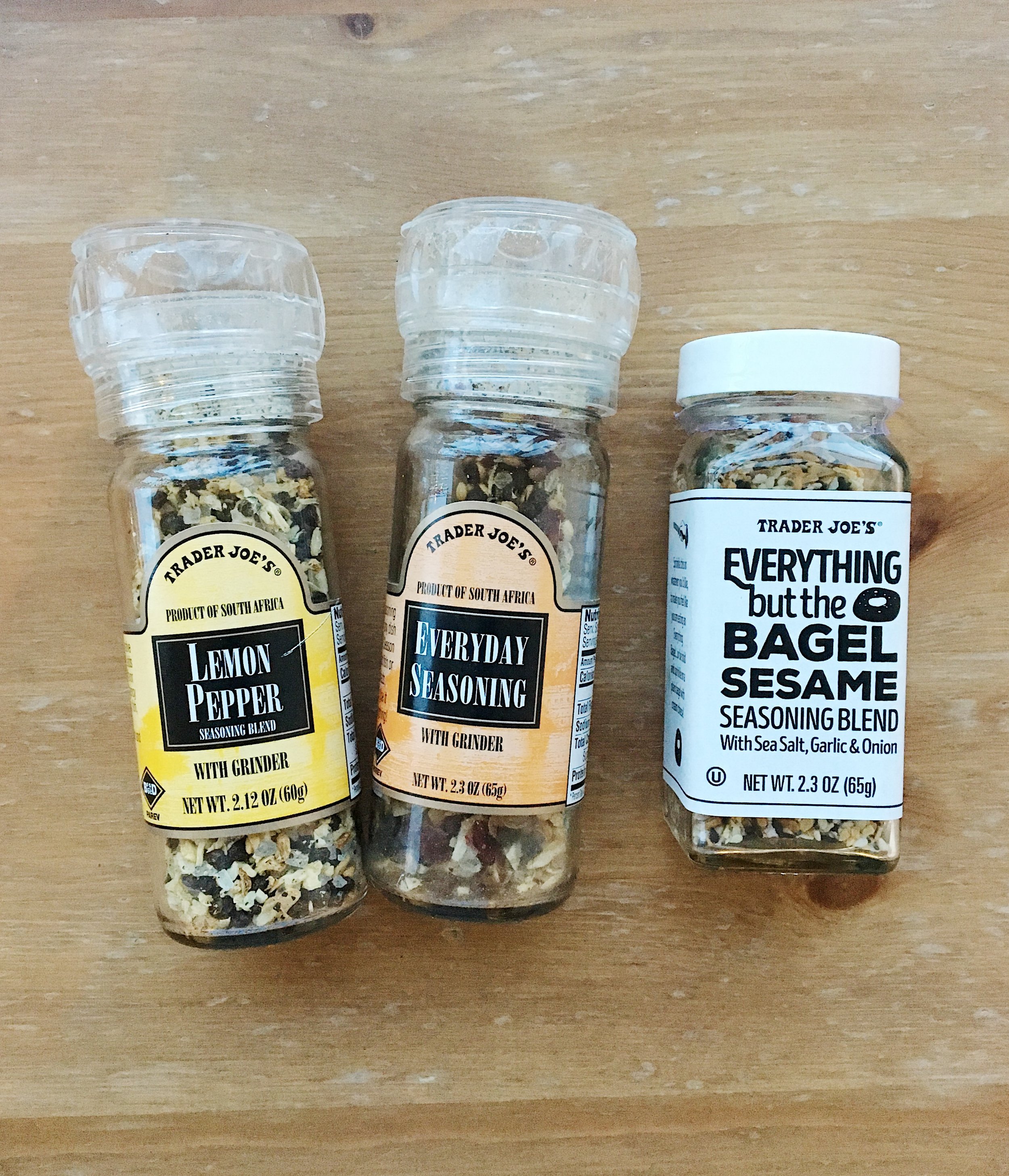 Trader Joe's Everything Bagel Lemon Pepper and Everyday Seasonings