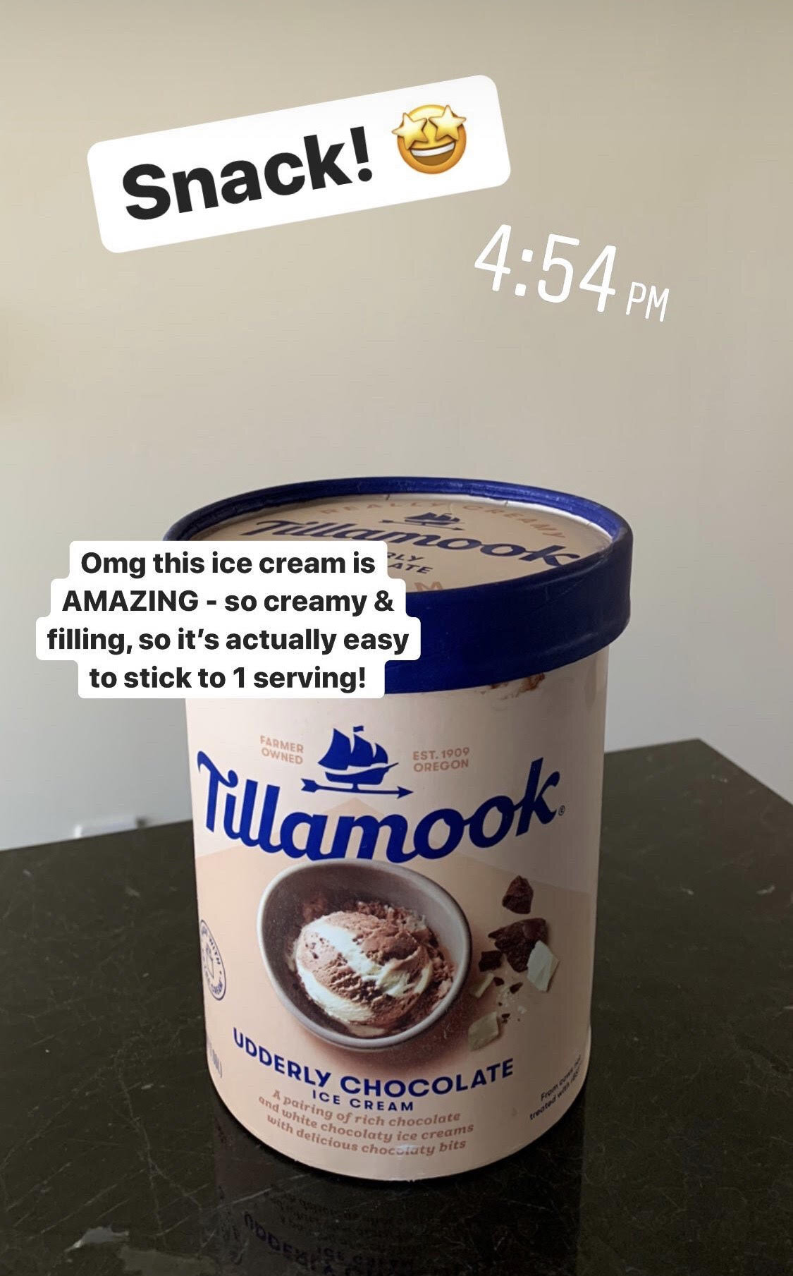 ice cream as a snack