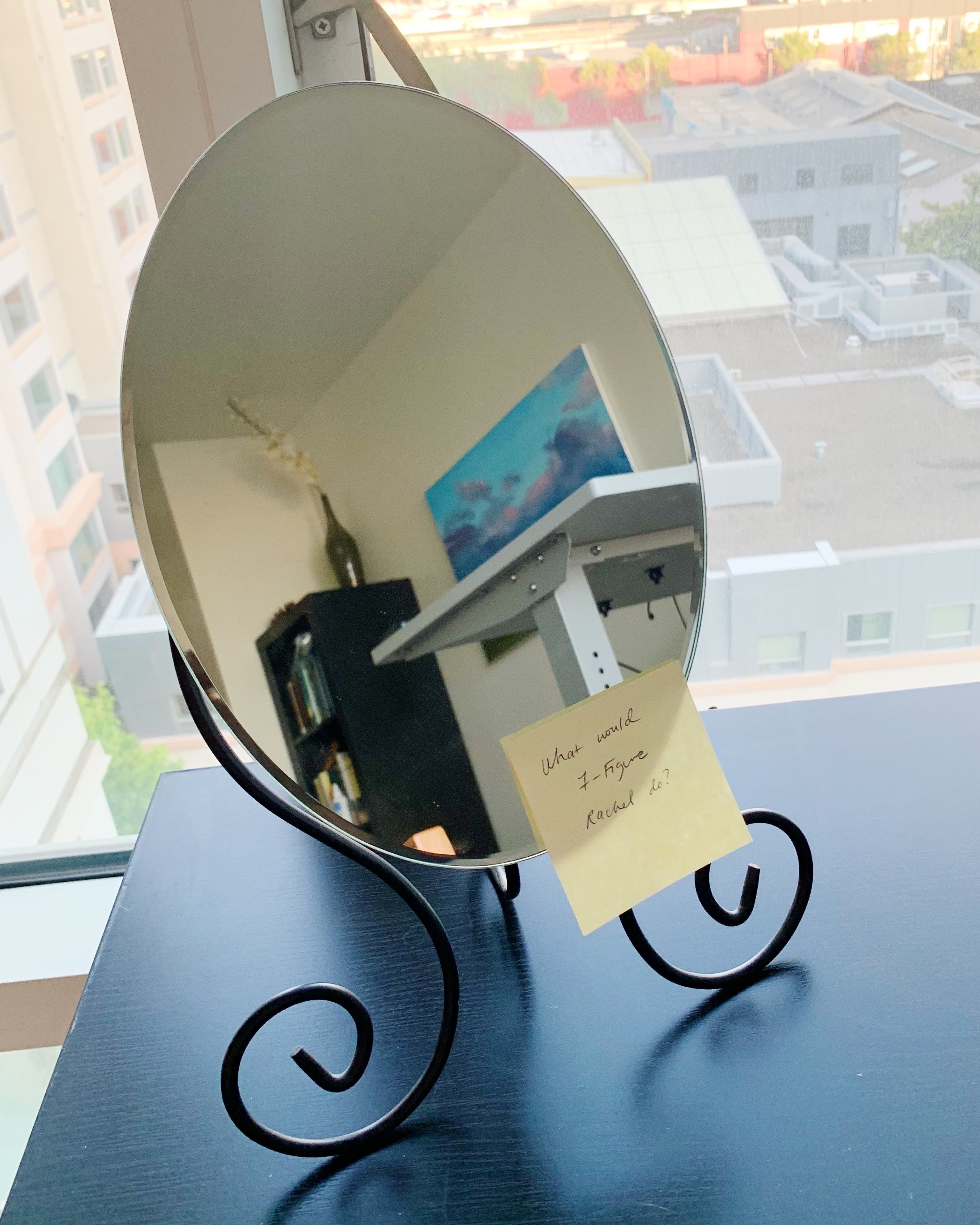 stick note mirror college nutritionist