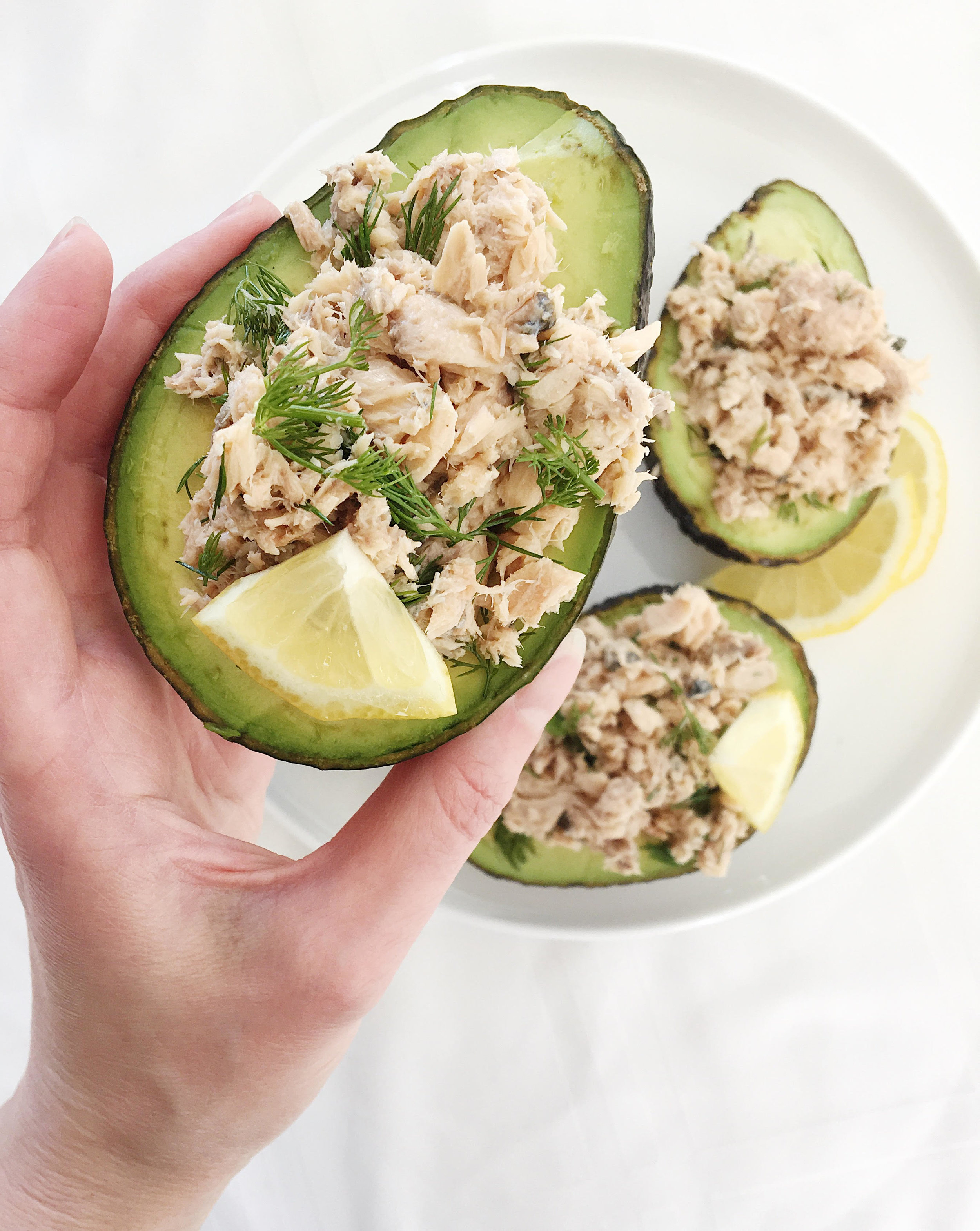 canned salmon stuffed avocado