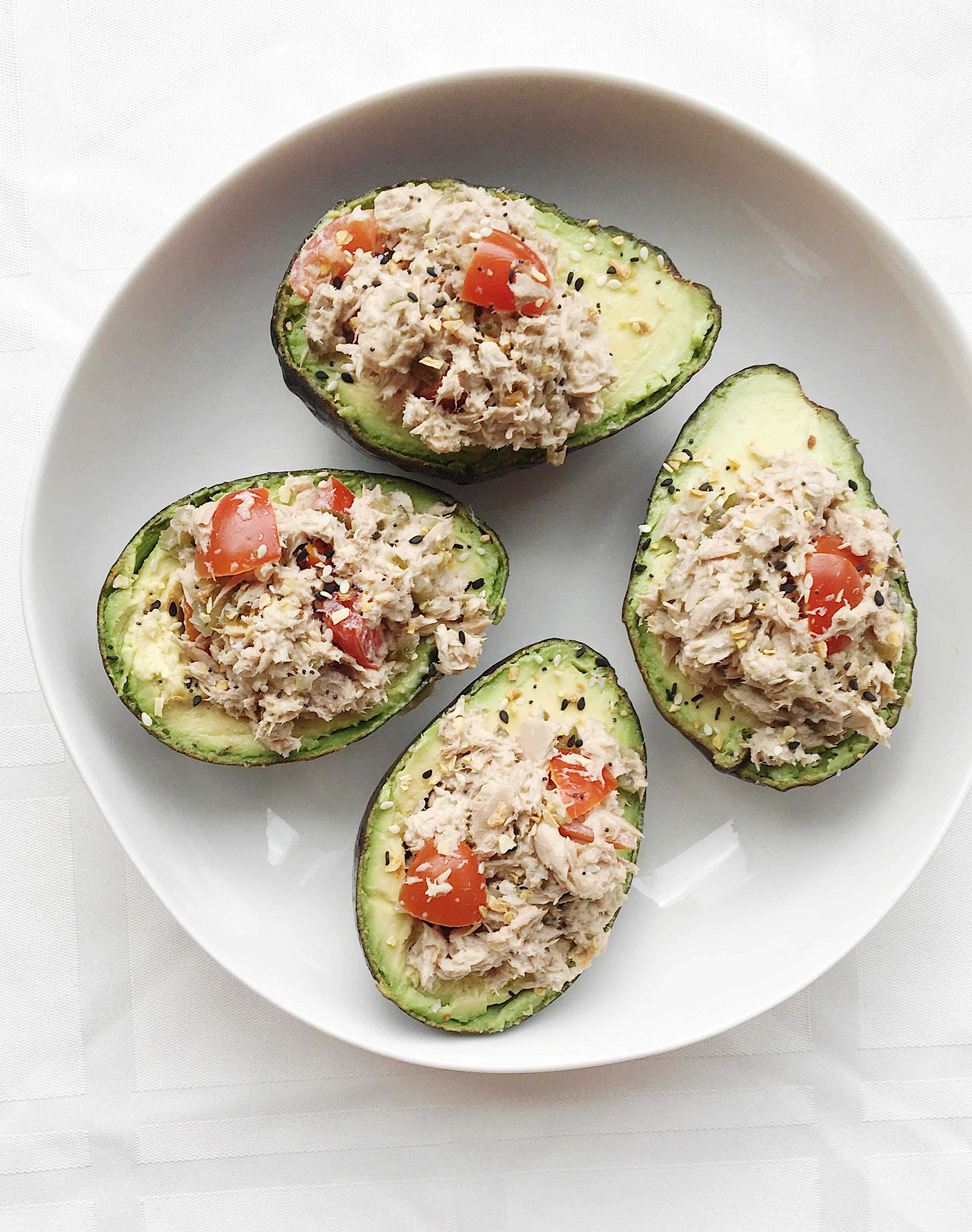 tuna stuffed avocados