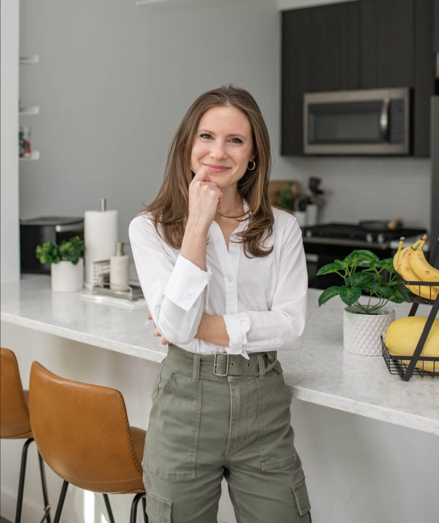 rachel paul standing in kitchen