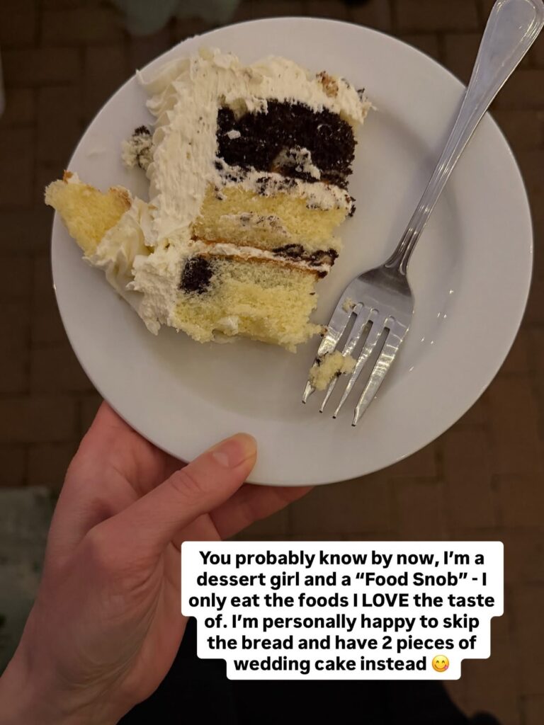 Vacation dessert chosen intentionally as a special treat.