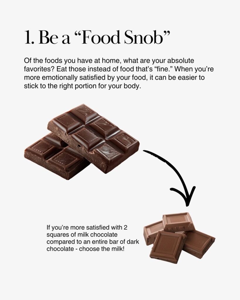 Milk chocolate and dark chocolate illustrating choosing your favorite food to improve satisfaction.